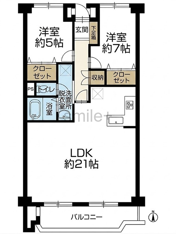 ファミール岡山 間取図・土地図