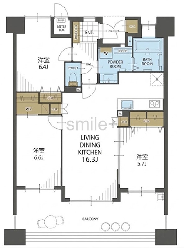 ポレスターガーデンシティ清心｜ぐるぐる動かせる360度パノラマ写真付き 間取図・土地図　Jタイプ