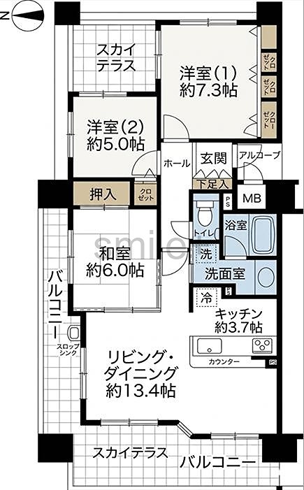 ロイヤルガーデン新屋敷 間取図・土地図