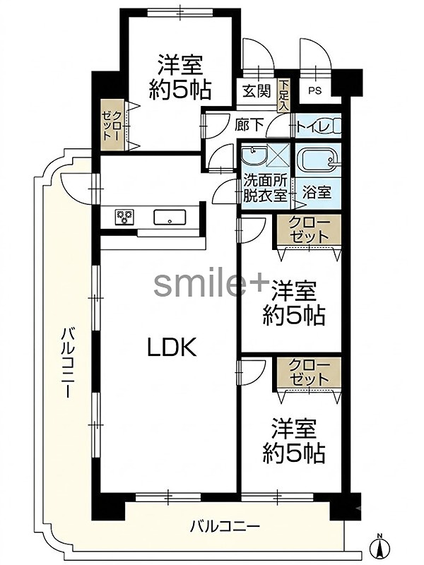 シティコーポ青江 間取図・土地図
