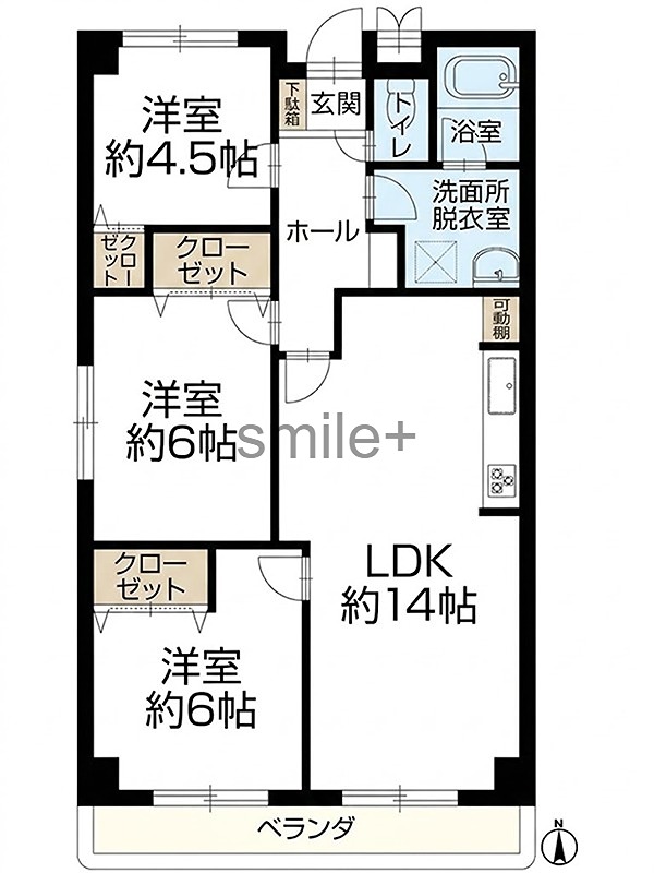 倉敷中央マンション 間取図・土地図