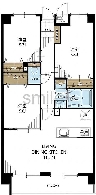 シティコーポ延友 間取図・土地図