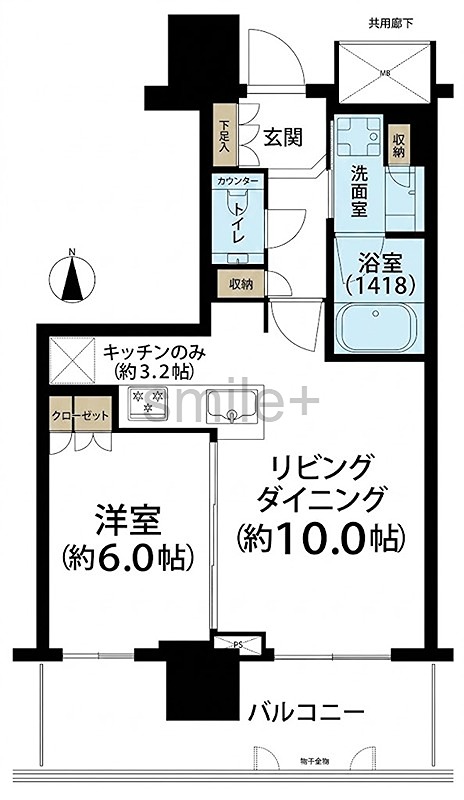 プラウドタワー岡山 間取図・土地図