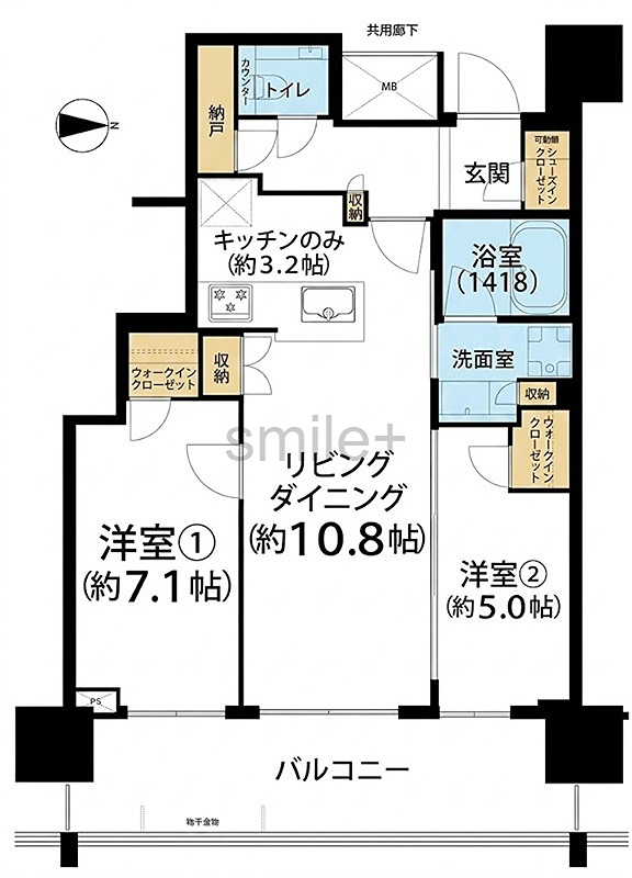 プラウドタワー岡山 間取図・土地図