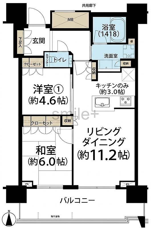 プラウドタワー岡山 間取図・土地図
