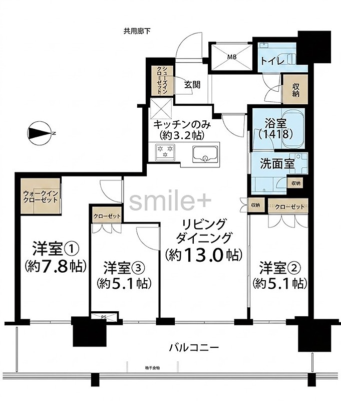 プラウドタワー岡山 間取図・土地図
