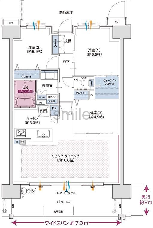 ポレスター中仙道テラス 間取図・土地図