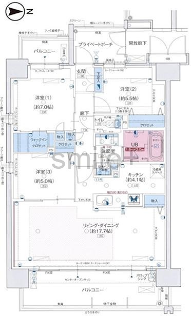 ポレスター中仙道テラス 間取図・土地図