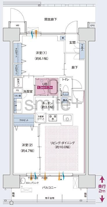 ポレスター中仙道ザ・ブライト 間取図・土地図